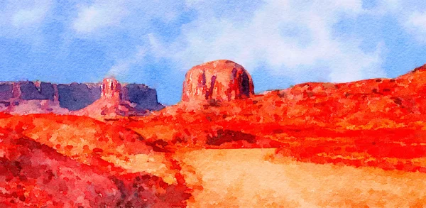 Beautiful painting Of monument Valley — Stock Photo, Image