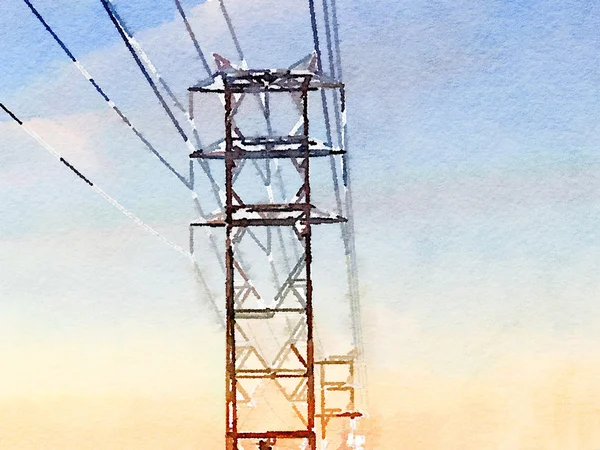 Lignes électriques de los Angeles — Photo