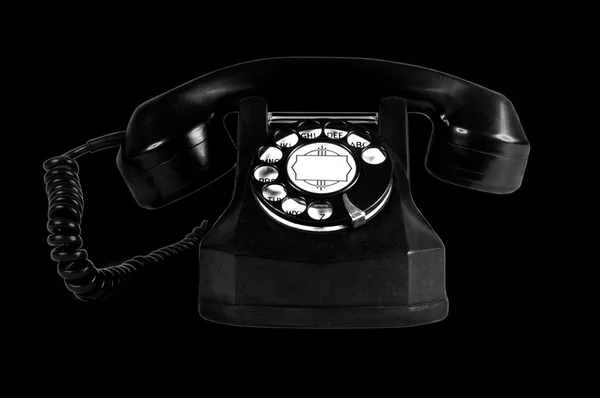 Vintage fekete telefon — Stock Fotó