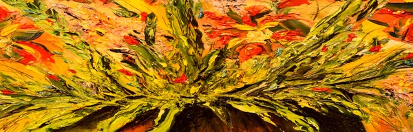 Abstrakt olja av vas och blommor — Stockfoto