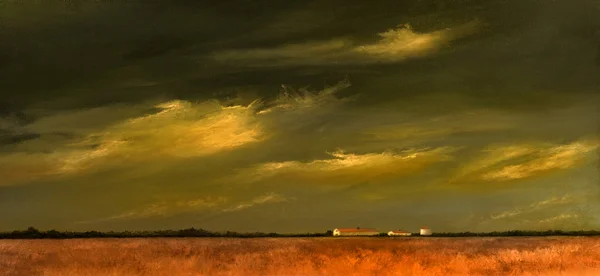 Approaching Storm on the fields — Stok fotoğraf