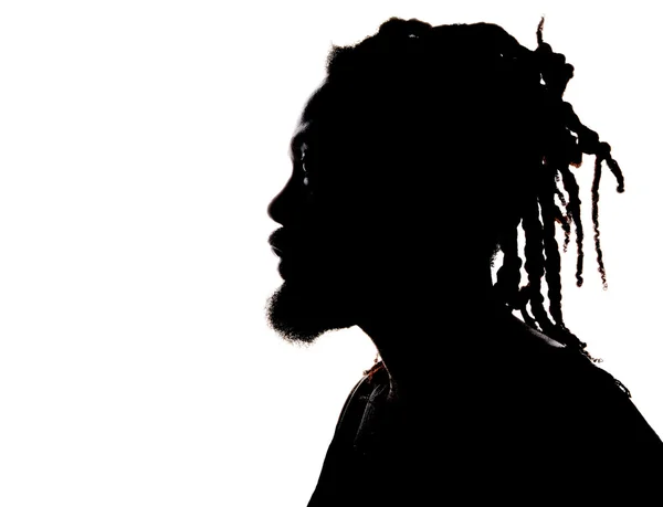 Bir Afrikalı Amerikalı adam silüeti — Stok fotoğraf