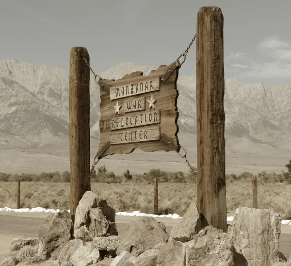 Campo de internamiento de Manzanar — Foto de Stock