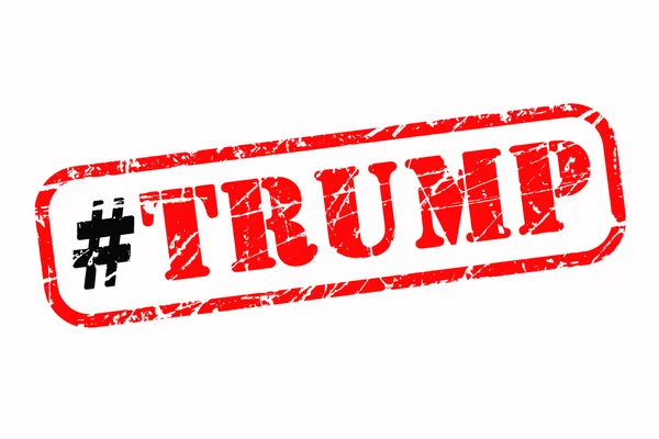 Donald Trump hashtag rubber stamp — Stock Vector