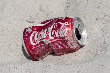 Empty Coca Cola can clipart