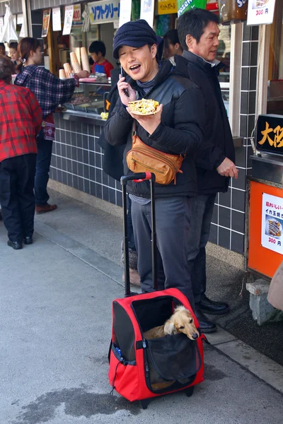 stock image Japanese man talking on the phone