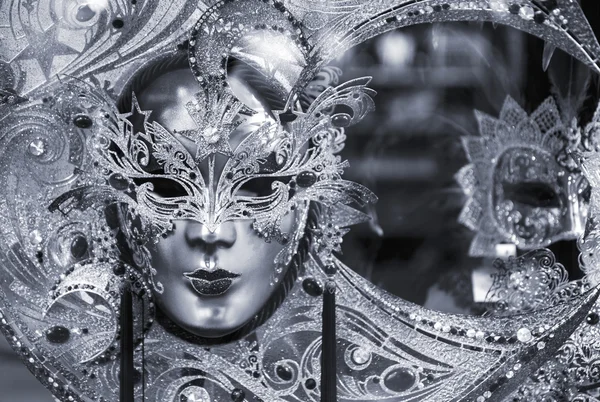 Black and white venetian mask — Stock Photo, Image