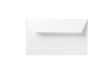Boş beyaz zarf beyaz arkaplanda izole edildi