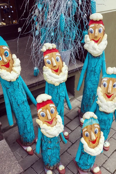 Groupe de nains faits à la main comme décoration de Noël — Photo