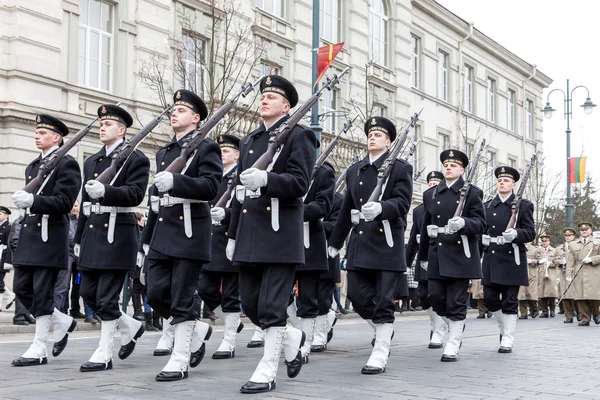 Марш корпуса морской пехоты Литвы — стоковое фото