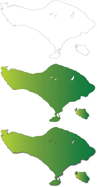 Bali mapa wektor zestaw ilustracji — Wektor stockowy
