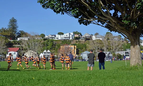 Liseli gençler Rugby Auckland, Yeni Zelanda — Stok fotoğraf