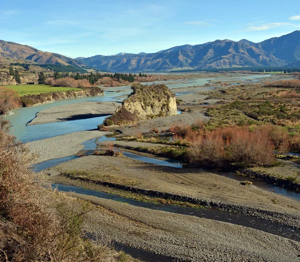 De övre delarna av Waiau River, norra Canterbury. — Stockfoto