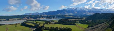 Rakaia Gorge nehir vadi Panorama orta Canterbury, yeni Zealan