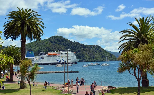 Picton Nueva Zelanda Diciembre 2016 Paseo Marítimo Mediados Verano Nueva —  Fotos de Stock