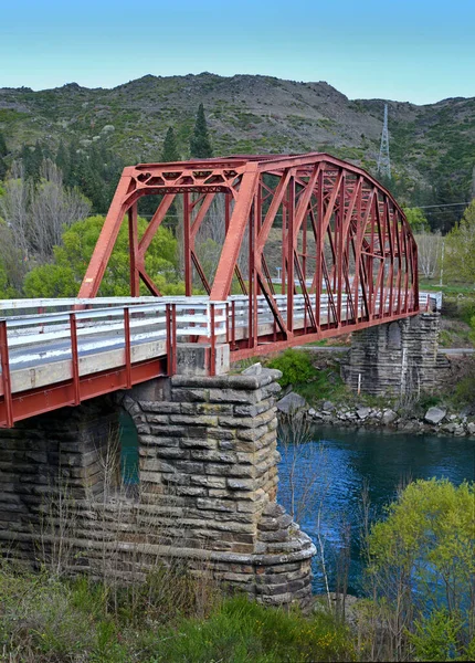 Ponte Clyde Rio Clutha Otago Primavera Nova Zelândia — Fotografia de Stock