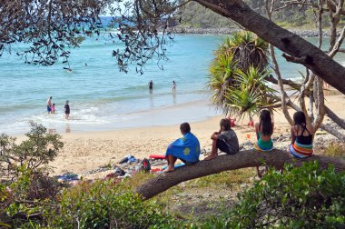 Çocuk Beach deki noosa Milli Parkı, queensland, Avustralya.