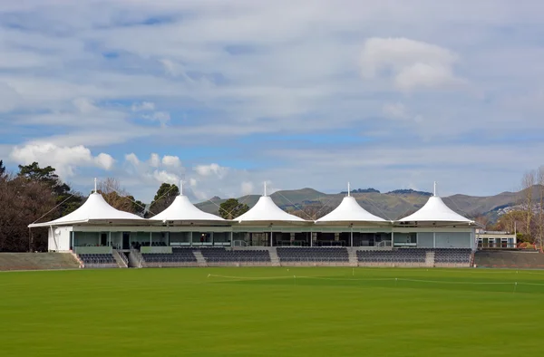 Nieuwe hagley oval cricket pavilion geopend in christchurch — Stockfoto