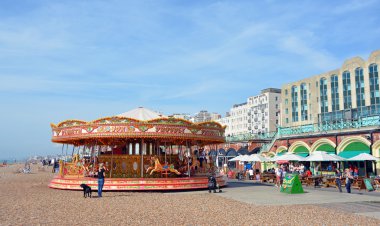 Carousel brighton Plajı, İngiltere. 