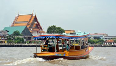 Bangkok chao phraya Nehri üzerinde turist özel gezi teknesi