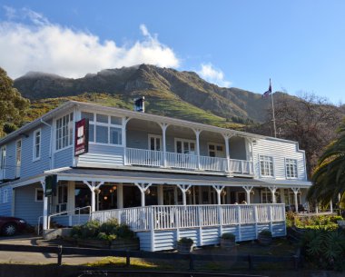 Tarihi valiler Bay otel kış