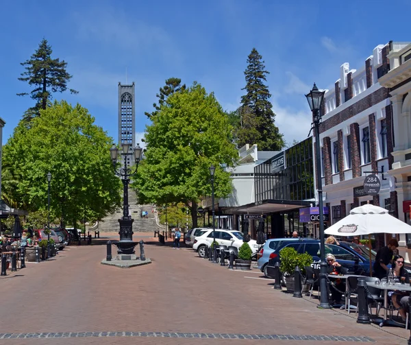 Nelson kathedraal & Trafalgar Street - horizontaal. — Stockfoto