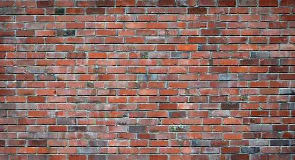 Rode baksteen muur achtergrond — Stockfoto