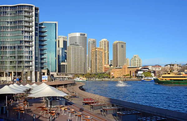 Circular Quay Restaurantes & Bares Visto desde La Ópera —  Fotos de Stock