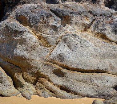 Granit kayalar arka plan Golden Bay, Yeni Zelanda