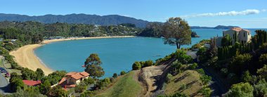 Küçük Kaiteriteri Beach Panorama, Yeni Zelanda