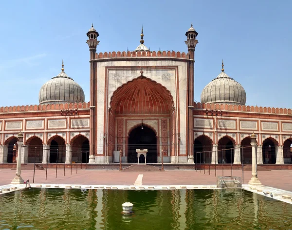 Jama Masjid - close-up weergave van de grootste moskee in India — Stockfoto
