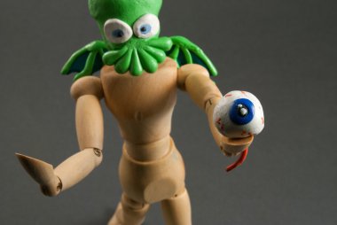 Cthulhu ahşap kukla.