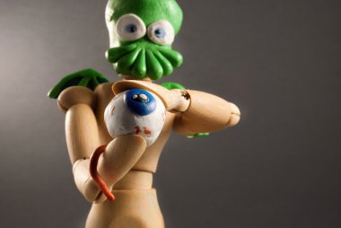 Cthulhu ahşap kukla.