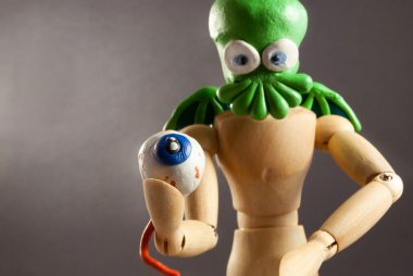 Cthulhu ahşap kukla.