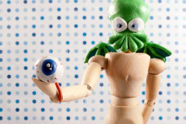 Cthulhu ahşap kukla.