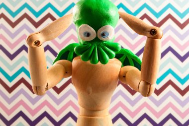 Cthulhu ahşap kukla.