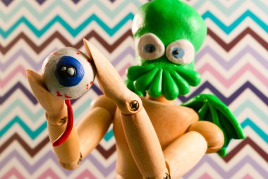 Cthulhu ahşap kukla.