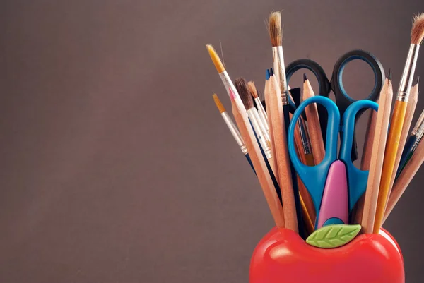 Red apple-holder. — Stock Photo, Image