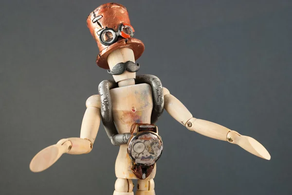 Steampunk maniquí de madera . —  Fotos de Stock