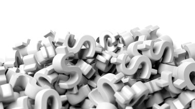 Üç boyutlu Doları sembolü 