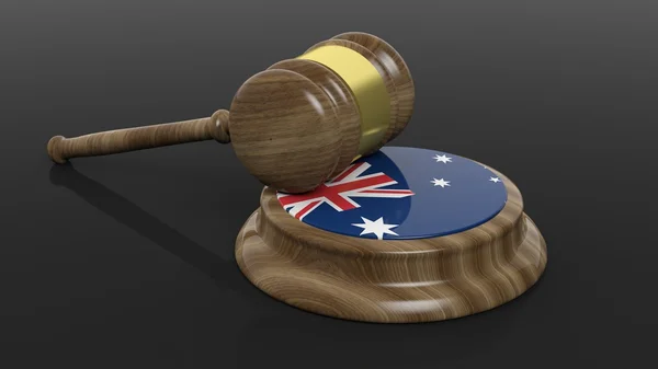 Hammer med australsk flagg – stockfoto