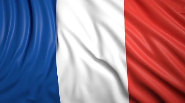 Bølget flag Frankrig closeup baggrund - Stock-foto