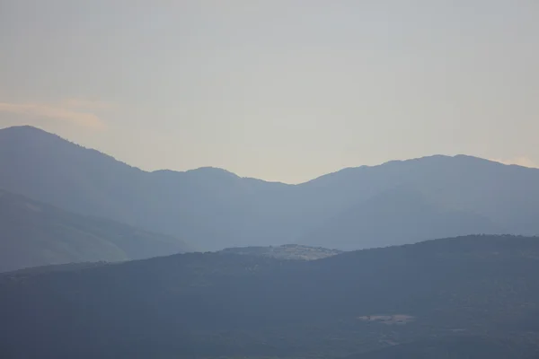 Silhouette of mountains — Stock Photo, Image