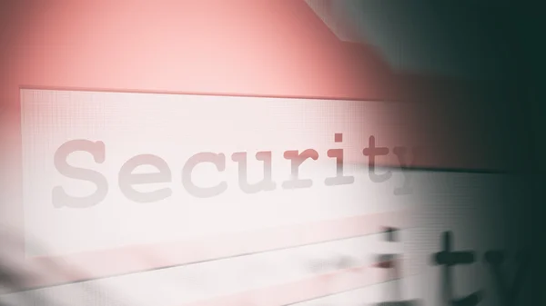 3d rendering security word in browser — Stock Photo, Image