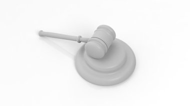 Beyaz arka plan üzerinde izole tokmak boş şablon 3D render.