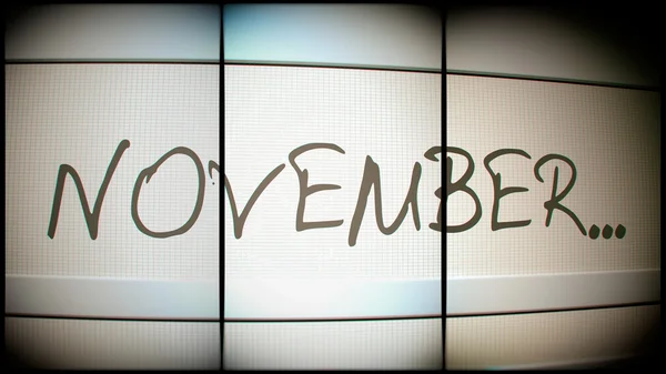 November with ellipsis on screen of pc — Stock Photo, Image