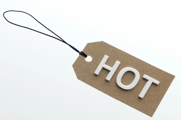 3D renderizado palabra caliente en etiqueta de papel —  Fotos de Stock