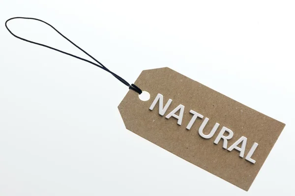 3D rendering NATURAL word on paperboard — Stock Photo, Image