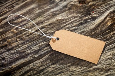 Ağaç kabuğu karton etiket Close-Up