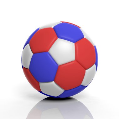 3D render beyaz arka plan üzerinde futbol topu